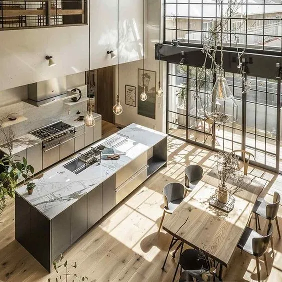 transitional kitchen