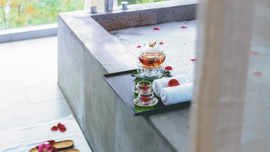 outdoor bath