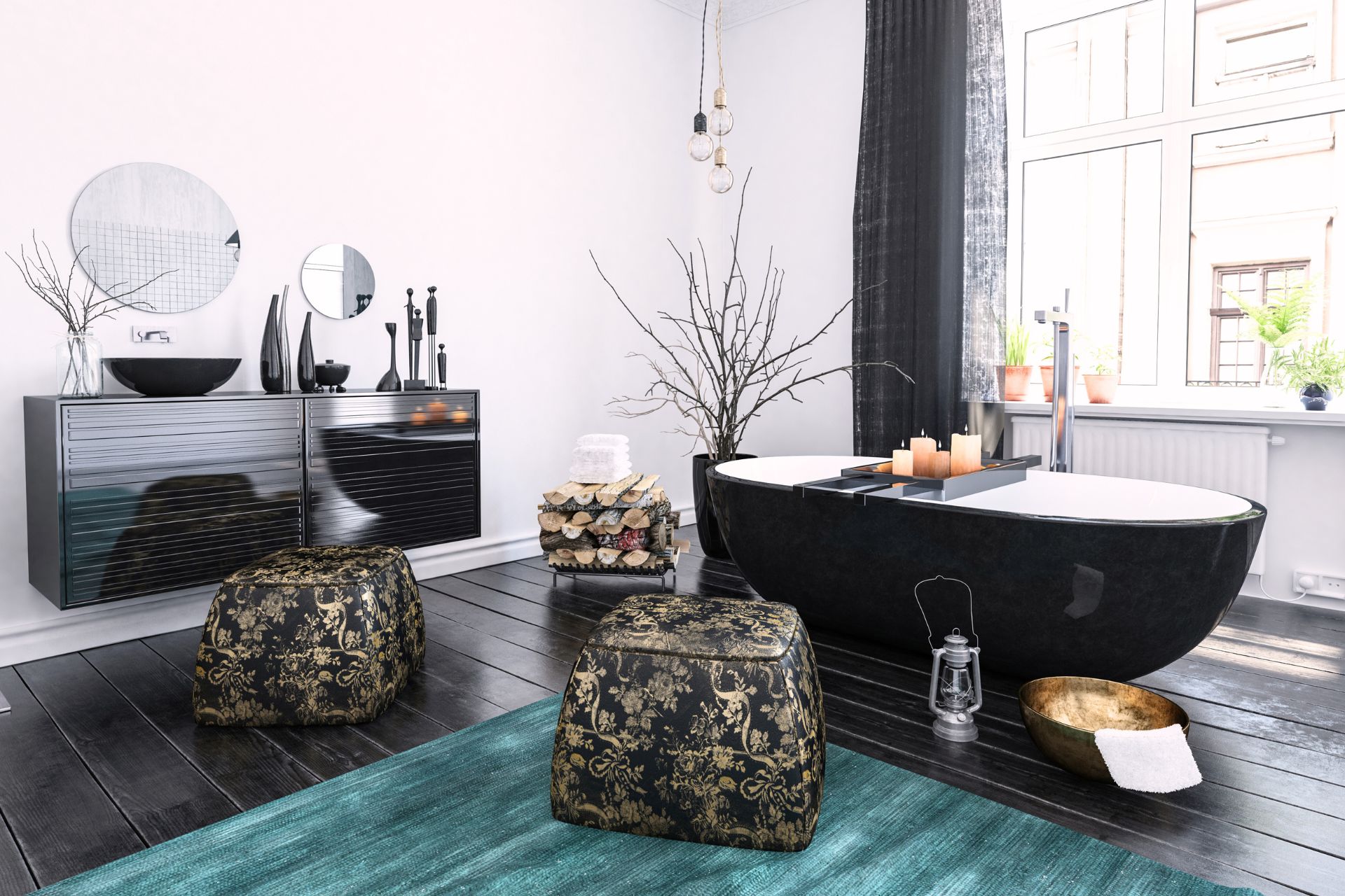 The Bold and Beautiful Black Bathroom Vanity
